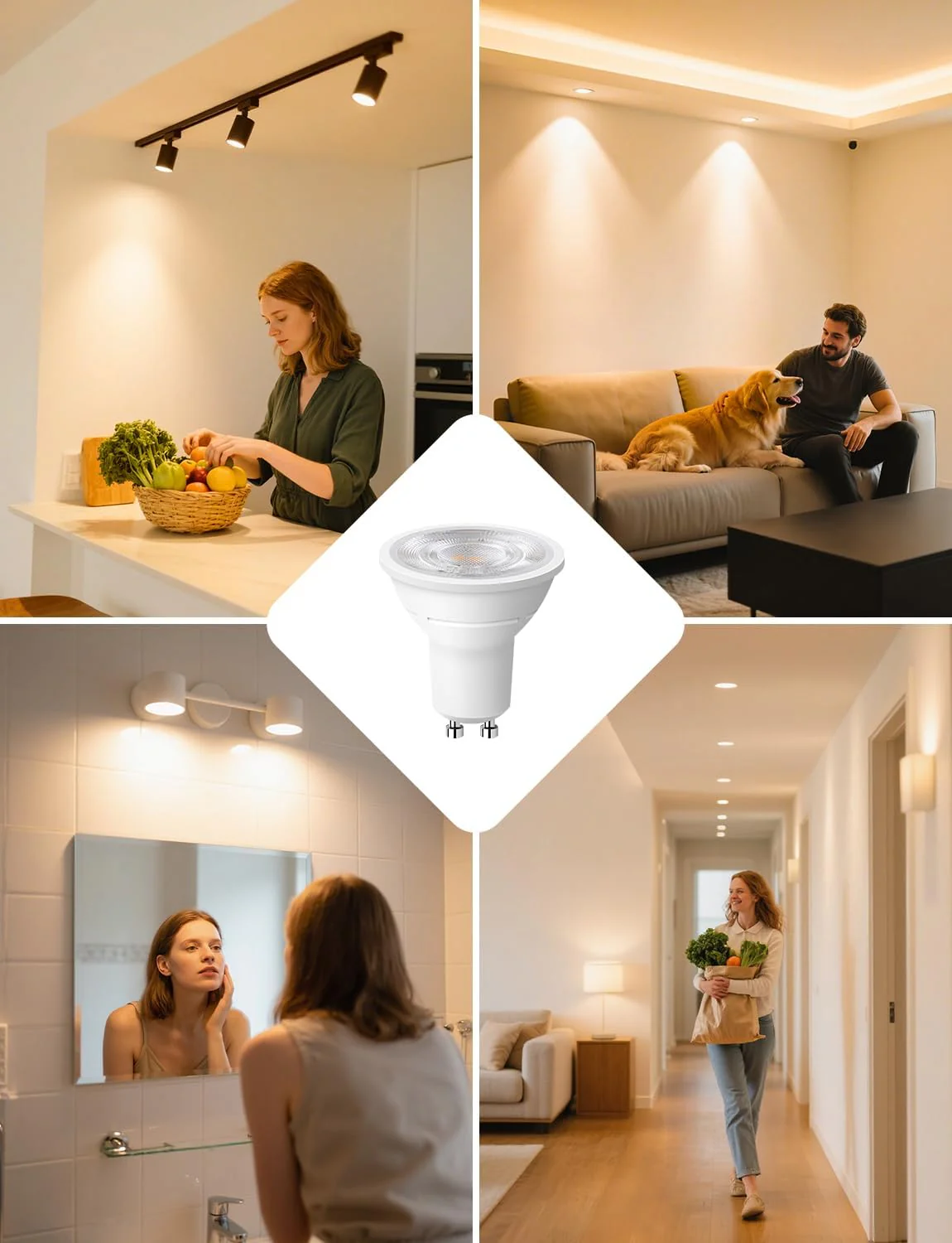 Lepro GU10 LED Bulbs Warm White, A Energy Class, 360LM, 2W (50W Equivalent), 38¡« Beam Angle, 50000H Life Span, 96% Energy Saving Spotlight Bulb, Non-Dimmable, 4 Packs - Image 8