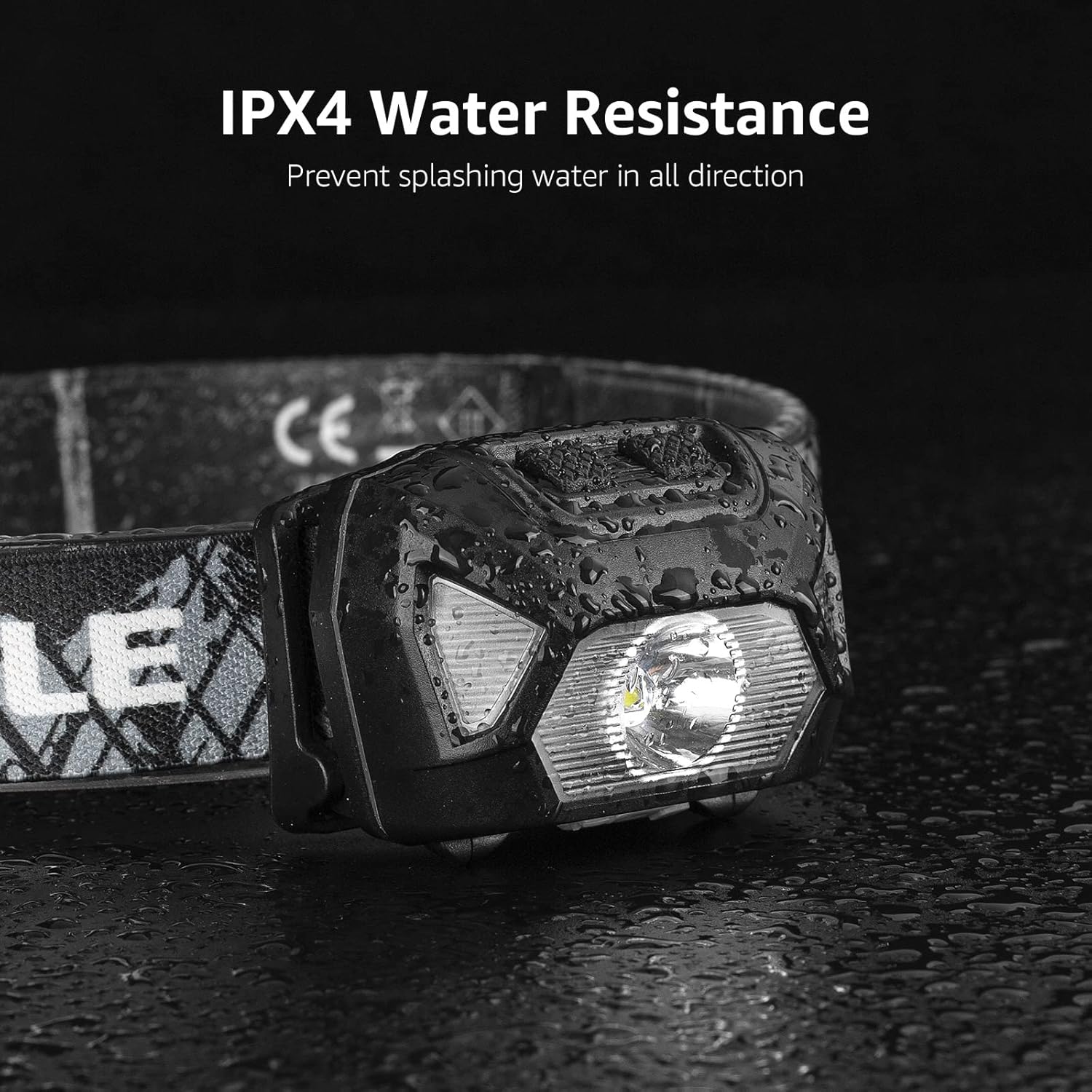 Lepro Head Torch Rechargeable, 2000L Waterproof LED Headlamp with Red Warning Lights, 6 Lighting Modes, Long Runtime, Lightweight Headlight for Kids & Adults for Running Fishing Camping - Image 6