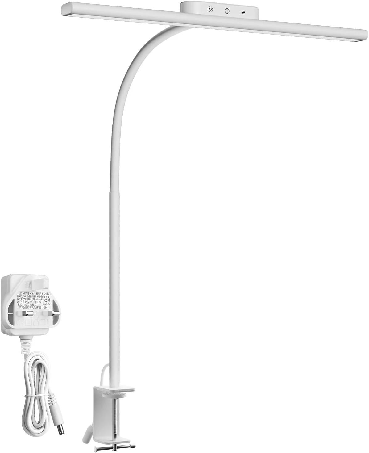 Lepro LED Desk Lamp with Clamp, Eye-Caring Desk Light, 750lm, 5 Brightness Levels & 5 Colour Modes, Flexible Office Lamp for Monitor, Reading, Crafts, Nails, School, Adapter Included, White [Energy Class F] - Image 8