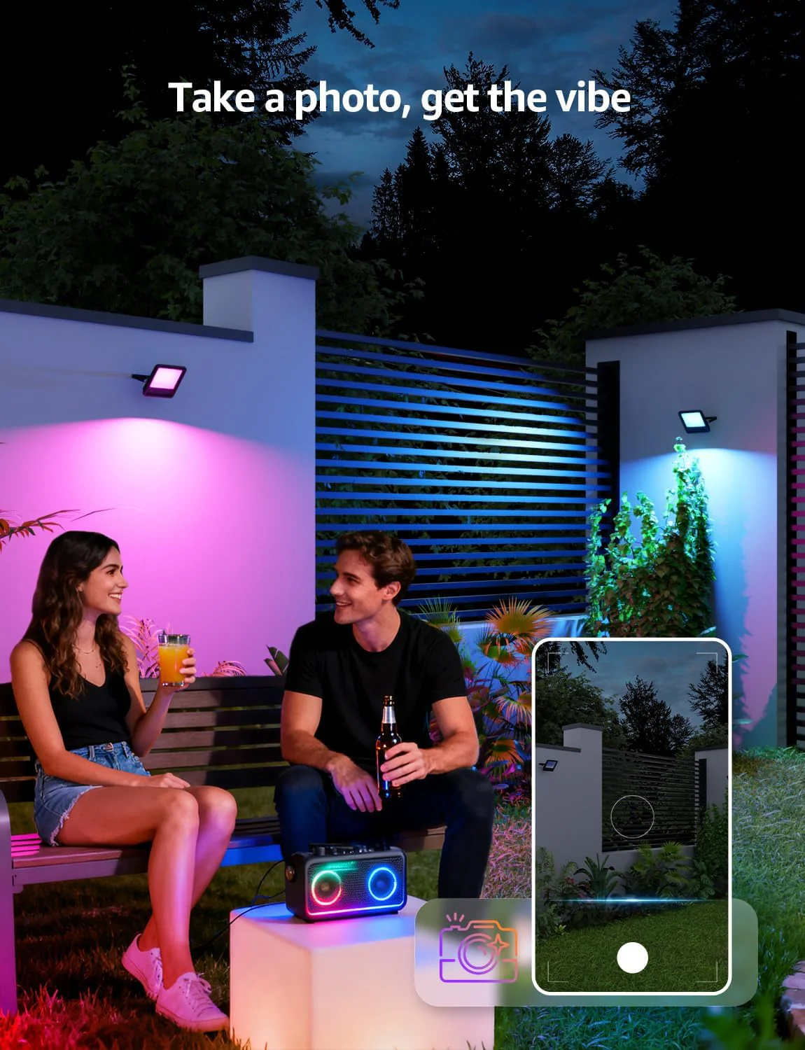 Lepro Led Flood Light Outdoor 30w, Colour Changing Floodlight App Control, 16M Colors DIY, LightGPM AI Mode, Music Sync, Voice Control with Alexa&Google, Timer, IP65 Waterproof for Outdoor Decoration - Image 4