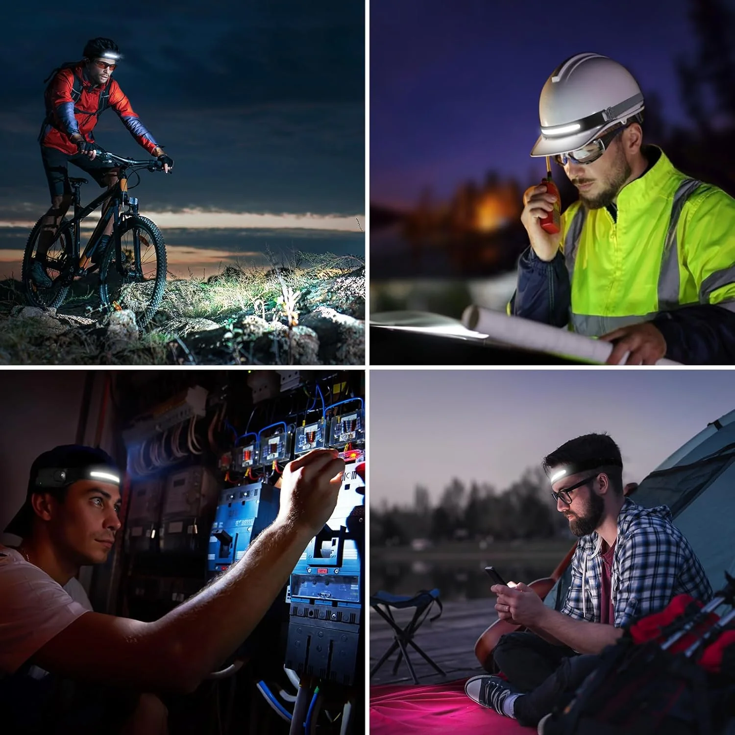 Lepro Led Head Torch Rechargeable, 2 Pack Super Bright Headlamp Flashlight 230¡«Wide Beam with Adjustable Spotlight, Motion Sensor, Waterproof Lightweight Headlight for Camping, Cycling, Running, Night - Image 10