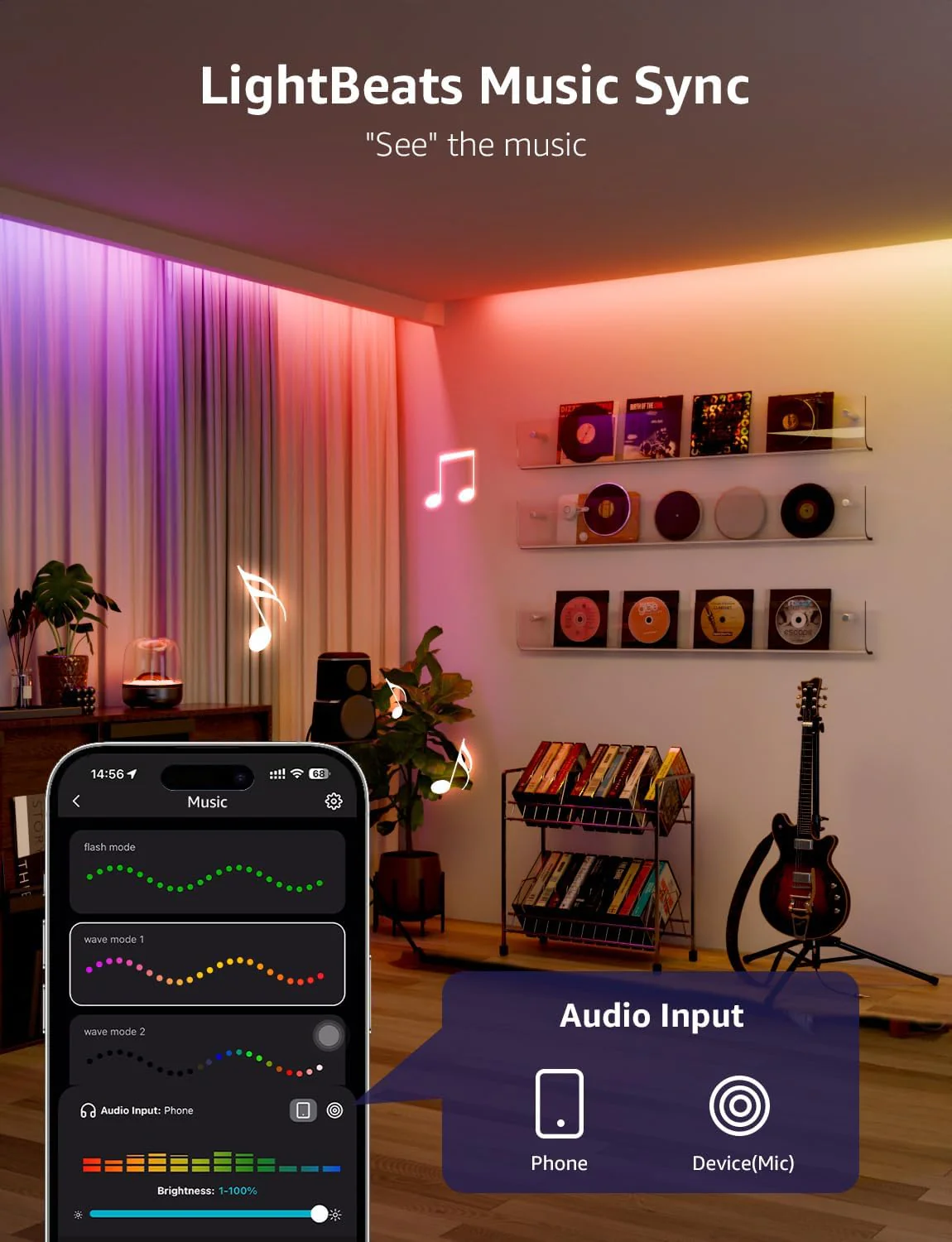 Lepro S2 AI Smart LED Strip Light 10M RGBW+IC, Works with Alexa, Google Assistant, Music Sync, 2400LM White Light, Personalized AI Lighting Designer, Zonal Colour Control LED Lights, App Voice Control - Image 6