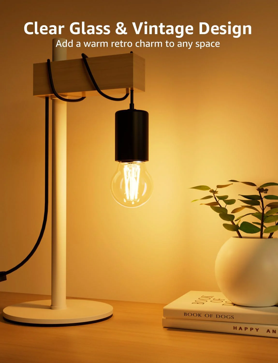 Lepro Vintage Bayonet Light Bulb, Ultra Efficient A-Rated B22 Bulb, 3.8W = 60W, 806lm, 2700K Warm White, 50000H Lifespan, Clear Filament, Glass, Non-dimmable, Pack of 4 - Image 6