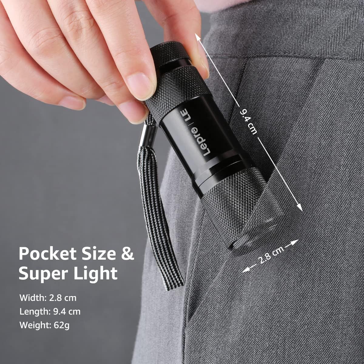 Lighting EVER Lepro LE UV Torch, 9 LED 395nm Ultraviolet Flashlight, Blacklight Detector for Pet Urine, Stain, Bed Bugs and More, 6 AAA Batteries Included - Image 8