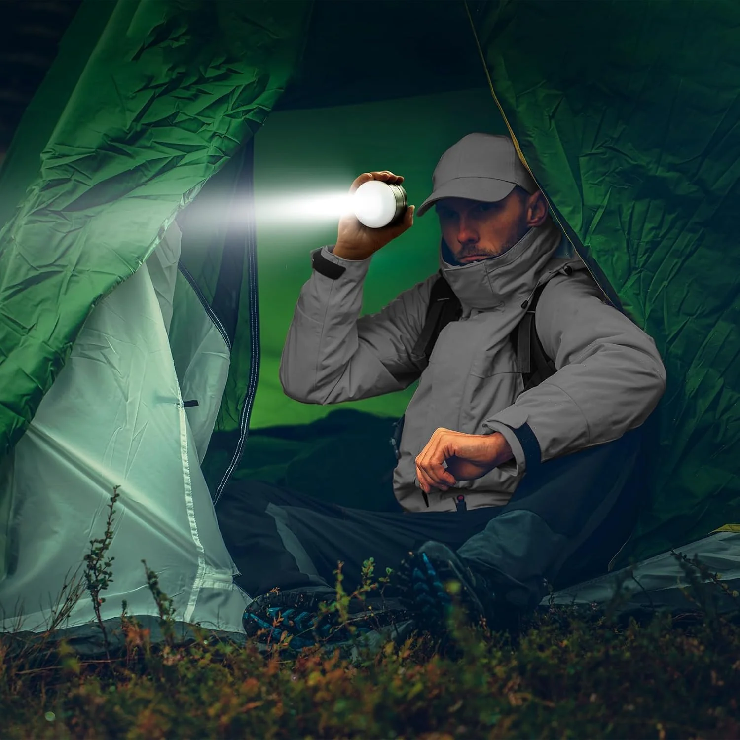 LE Rechargeable Camping Light, Tent Light for Camping Hanging, Dimmable 5 Modes, Magnetic Camp Lantern for Tents, Portable Small Camp Accessories, Emergency Lighting for Power Cuts, USB C Cable - Image 7