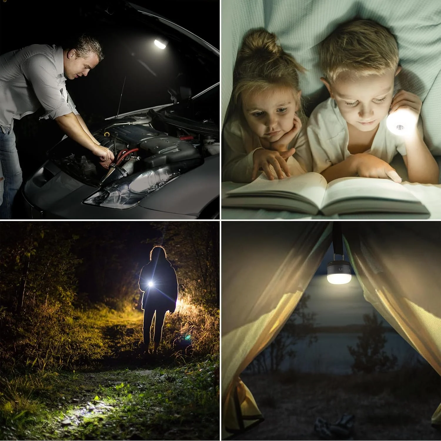 LE Rechargeable Camping Light, Tent Light for Camping Hanging, Dimmable 5 Modes, Magnetic Camp Lantern for Tents, Portable Small Camp Accessories, Emergency Lighting for Power Cuts, USB C Cable - Image 8