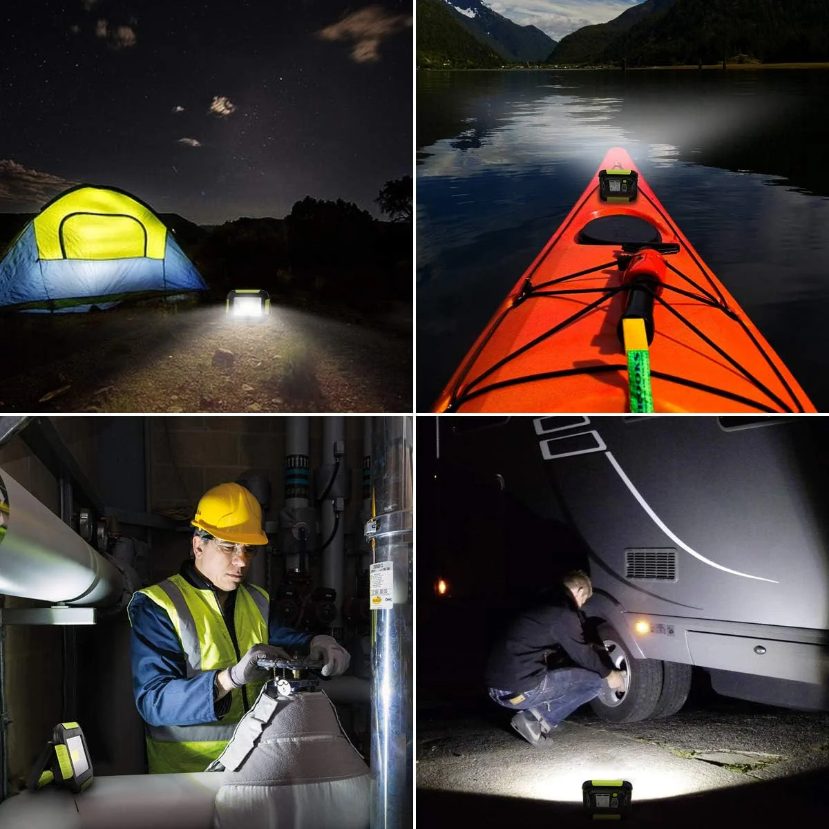 LE Camping Light Rechargeable, 1000 Lumen Portable Work Light Rechargeable, Bright Outdoor Camping Lantern with 4400mAh Power Bank, 3 Modes LED Floodlight for Emergency, Power Cuts, Tents and More - Image 6