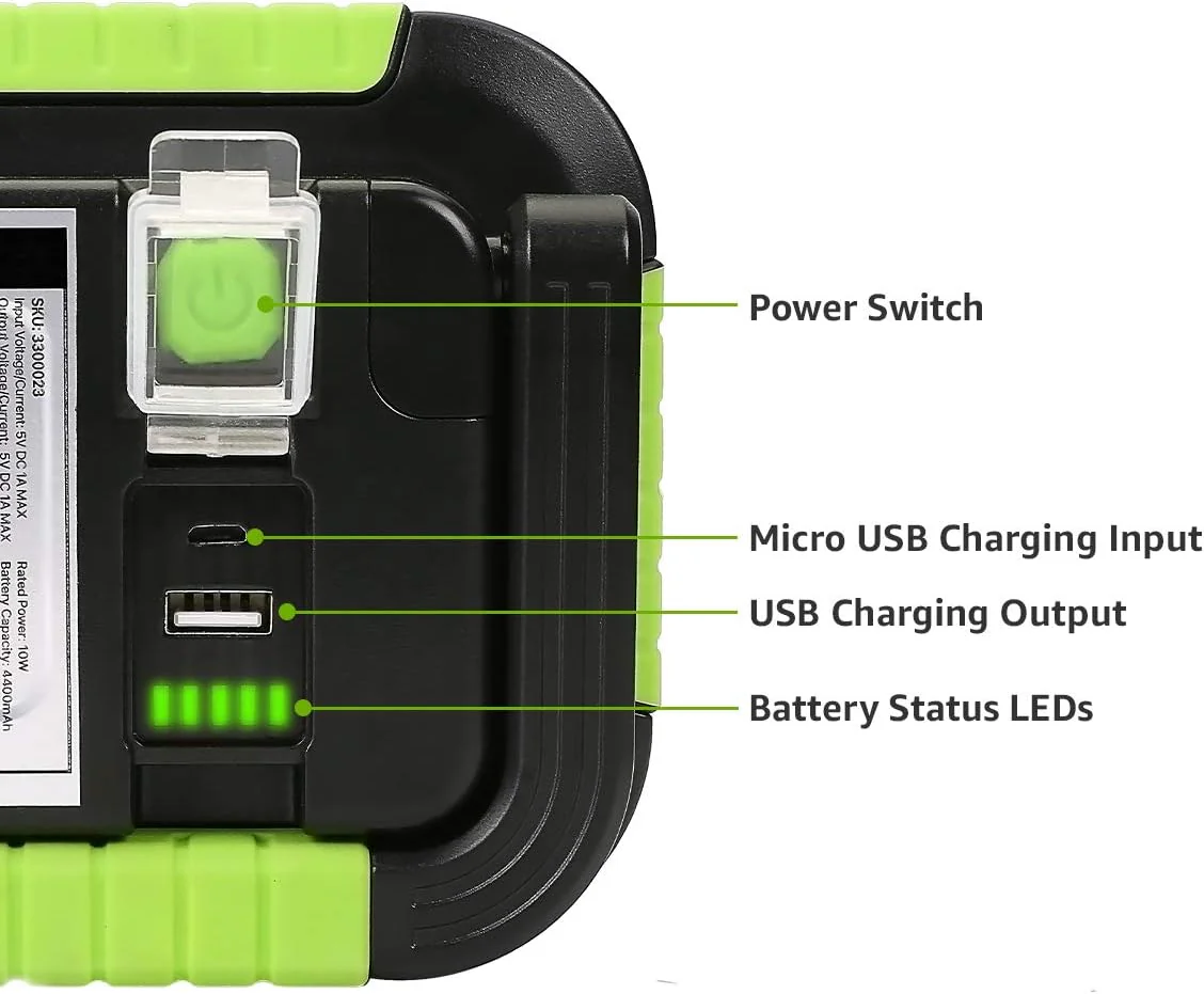 LE Camping Light Rechargeable, 1000 Lumen Portable Work Light Rechargeable, Bright Outdoor Camping Lantern with 4400mAh Power Bank, 3 Modes LED Floodlight for Emergency, Power Cuts, Tents and More - Image 7